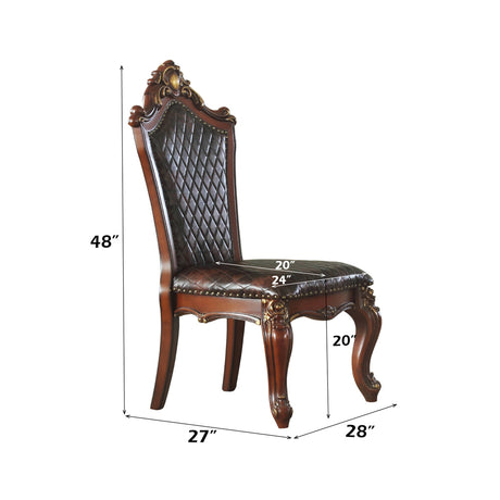 Picardy Honey Oak & PU Side Chair  (Set of 2) - Ornate Home