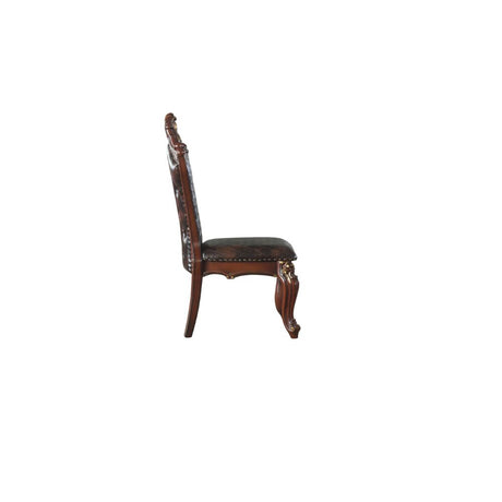 Picardy Honey Oak & PU Side Chair  (Set of 2) - Ornate Home