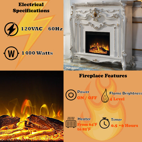 Picardy Pearl Fireplace - Ornate Home