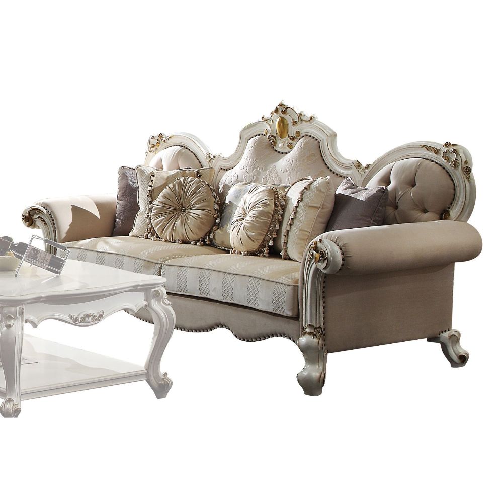 Picardy Pearl Sofa W/7 Pillows - Ornate Home