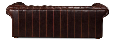 Piccadilly Brown Sofa Club Leather - Ornate Home