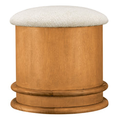 Piccolo Flecked Oatmeal/Brown Storage Stool - Ornate Home