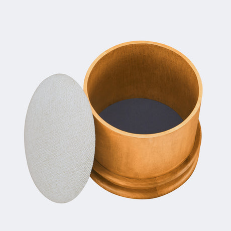 Piccolo Flecked Oatmeal/Brown Storage Stool - Ornate Home