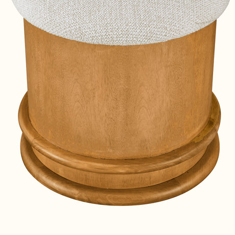 Piccolo Flecked Oatmeal/Brown Storage Stool - Ornate Home