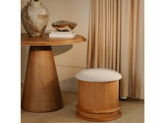 Piccolo Flecked Oatmeal/Brown Storage Stool - Ornate Home