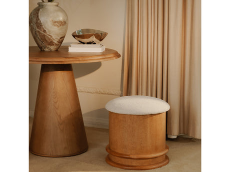 Piccolo Flecked Oatmeal/Brown Storage Stool - Ornate Home