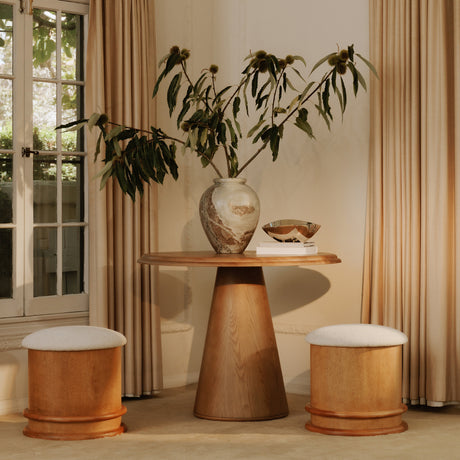 Piccolo Flecked Oatmeal/Brown Storage Stool - Ornate Home