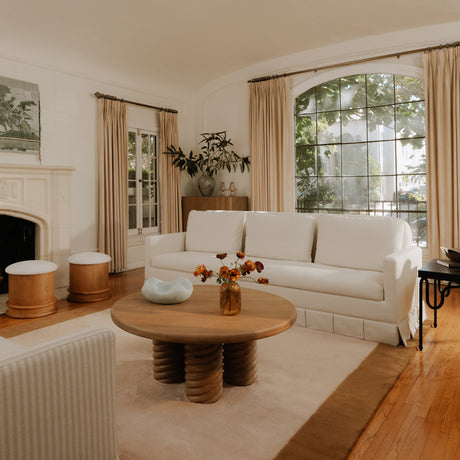 Piccolo Flecked Oatmeal/Brown Storage Stool - Ornate Home