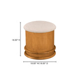 Piccolo Flecked Oatmeal/Brown Storage Stool - Ornate Home