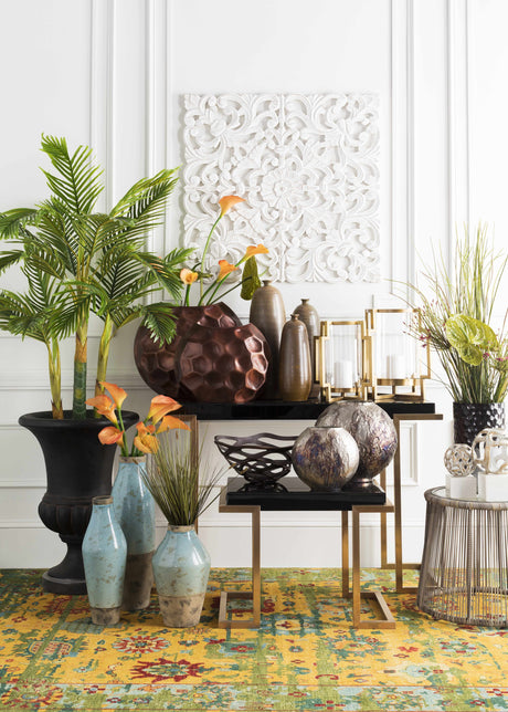 Picher Brass Geometric Gold Decorative Accent - Ornate Home