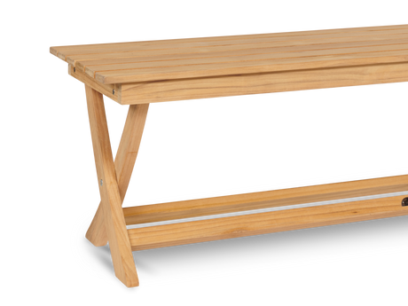 Picnic 3-Person Teak Outdoor Bench - Ornate Home