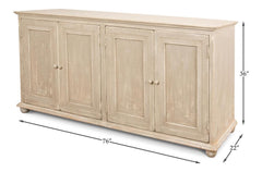 Pie Crust Beige Door Sideboard - Ornate Home