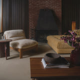 Pierce Beige/Brown Faux Fur Accent Chair - Ornate Home