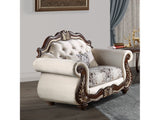 Pierce Beige & Cherry Chair W/Pillow - Ornate Home