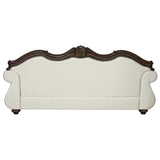 Pierce Beige & Cherry Sofa W/5 Pillows - Ornate Home
