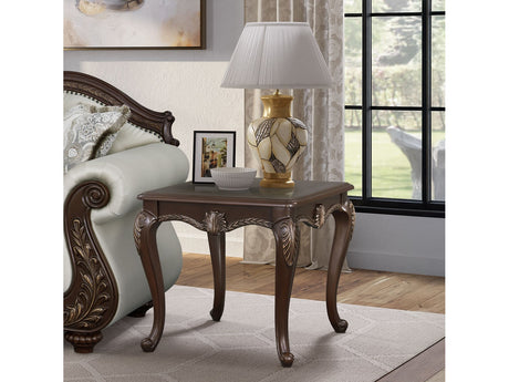 Pierce Cherry End Table - Ornate Home