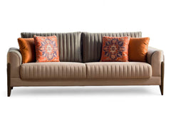 Piero Beige/Orange Living Room Set - Ornate Home