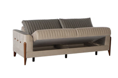 Piero Beige/Orange Living Room Set - Ornate Home