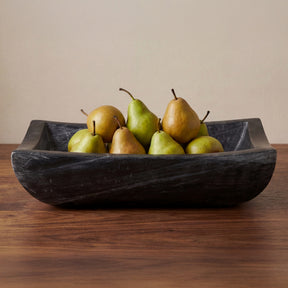 Piero Black Basin Marble Bowl - Ornate Home