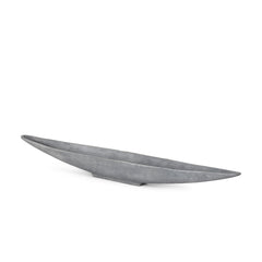 Piero Gray Large Concrete Finished Metal Decorative Bowl - Ornate Home