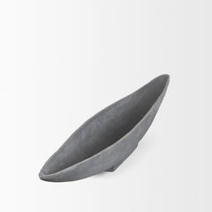 Piero Gray Large Concrete Finished Metal Decorative Bowl - Ornate Home