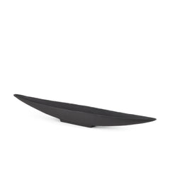 Piero Matte Black Large Metal Decorative Bowl