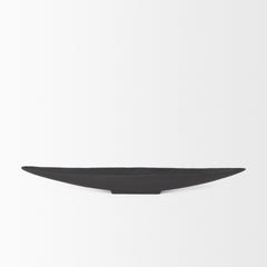 Piero Matte Black Large Metal Decorative Bowl