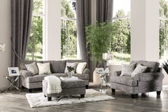 Pierpont Gray Ottoman - Ornate Home