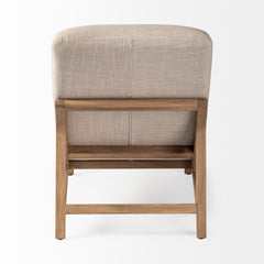 Pierre Beige Fabric Upholstered Armless Chaise Lounge Chair - Ornate Home