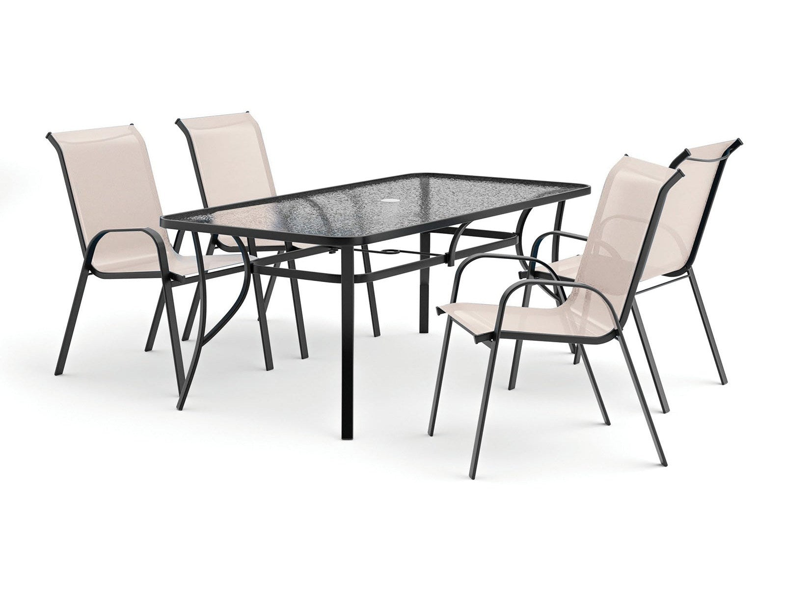 Pierro Beige 5 Pc. Outdoor Dining Set - Ornate Home