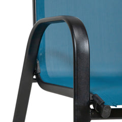 Pierro Blue Stacking Chair (Set of 2) - Ornate Home