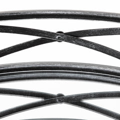Piers Black Metal Mirrored Round Trays (Set of 2)