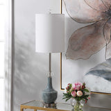 Piers Mottled Blue Buffet Lamp - Ornate Home