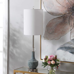 Piers Mottled Blue Buffet Lamp - Ornate Home