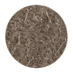 Pietra Dark Emperador Marble Indoor Outdoor Patio Round Coffee Table - Ornate Home