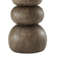 Pietra Dark Emperador Marble Indoor Outdoor Patio Round Side Table - Ornate Home