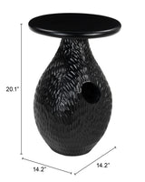 Piho Black Side Table - Ornate Home