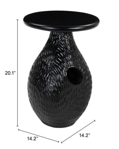 Piho Black Side Table - Ornate Home