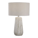 Pikes Stone-Ivory Brown/White Table Lamp - Ornate Home