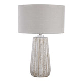 Pikes Stone-Ivory Brown/White Table Lamp - Ornate Home