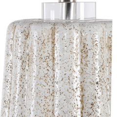 Pikes Stone-Ivory Brown/White Table Lamp - Ornate Home