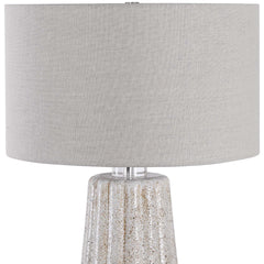 Pikes Stone-Ivory Brown/White Table Lamp - Ornate Home