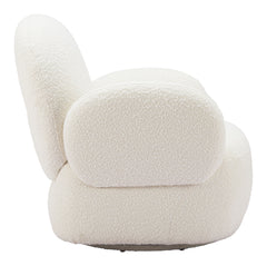 Pilka White Swivel Chair - Ornate Home