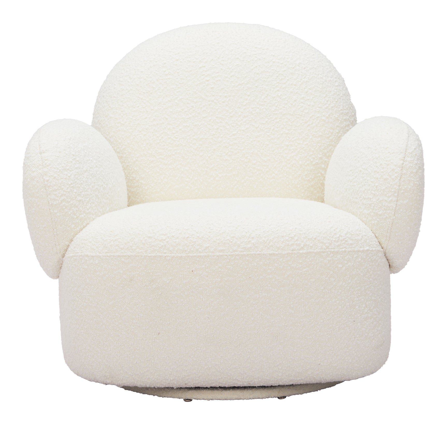 Pilka White Swivel Chair - Ornate Home
