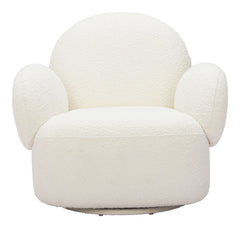 Pilka White Swivel Chair - Ornate Home