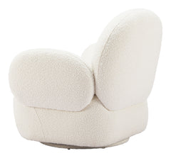 Pilka White Swivel Chair - Ornate Home