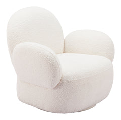 Pilka White Swivel Chair - Ornate Home