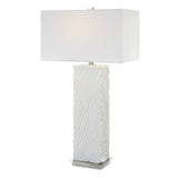 Pillar White Marble Table Lamp - Ornate Home