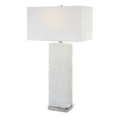 Pillar White Marble Table Lamp - Ornate Home