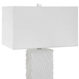Pillar White Marble Table Lamp - Ornate Home